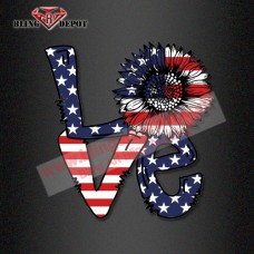 Love American Flag Iron-on transfers White Ink DTF Designs